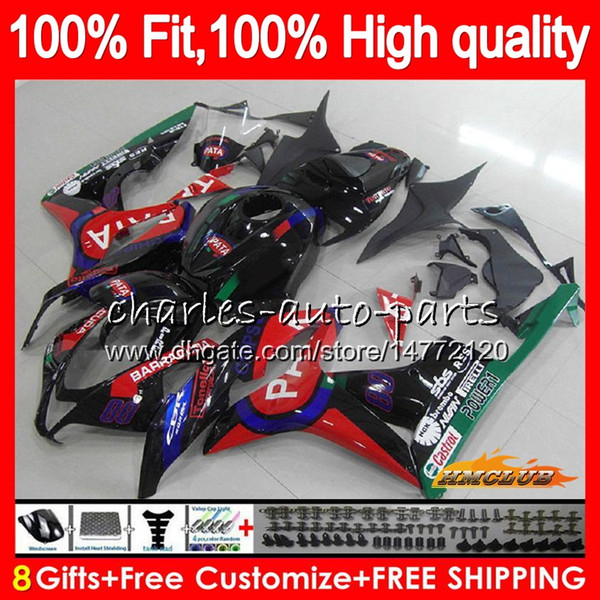 100%Fit Injection For HONDA CBR 600 RR CC 600RR 600F5 red black hot CBR600RR F5 07 08 67HC.86 CBR600F5 600CC CBR600 RR 2007 2008 OEM Fairing