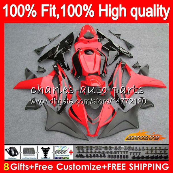 100% Fit Injection For HONDA CBR600 factory red CBR 600 RR CC 600RR 600F5 67NO.36 CBR600F5 CBR600RR 600CC F5 07 08 2007 2008 OEM Fairings