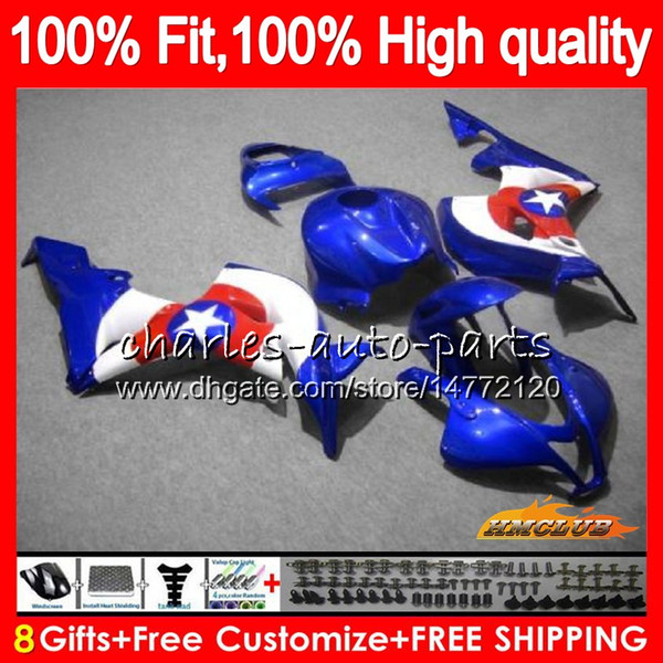 OEM Injection For HONDA CBR600 factory blue CBR 600 RR CC 600RR 2007 2008 67NO.116 CBR600RR CBR600F5 600F5 600CC F5 07 08 Fairing 100% Fit