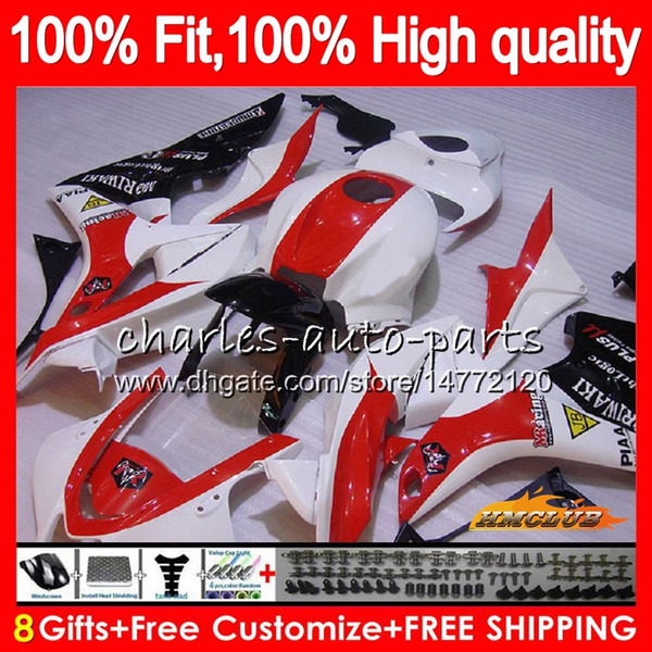 OEM Injection For HONDA red white new CBR600 CBR 600 RR CC 600RR 2007 2008 67NO.91 CBR600RR CBR600F5 600F5 600CC F5 07 08 Fairing 100% Fit