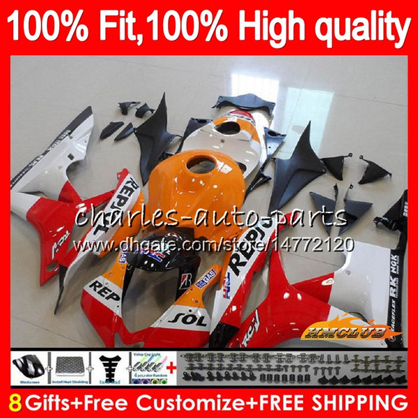 OEM Injection Repsol hot red For HONDA CBR600 CBR 600 RR CC 600RR 2007 2008 67NO.87 CBR600RR CBR600F5 600F5 600CC F5 07 08 Fairing 100% Fit