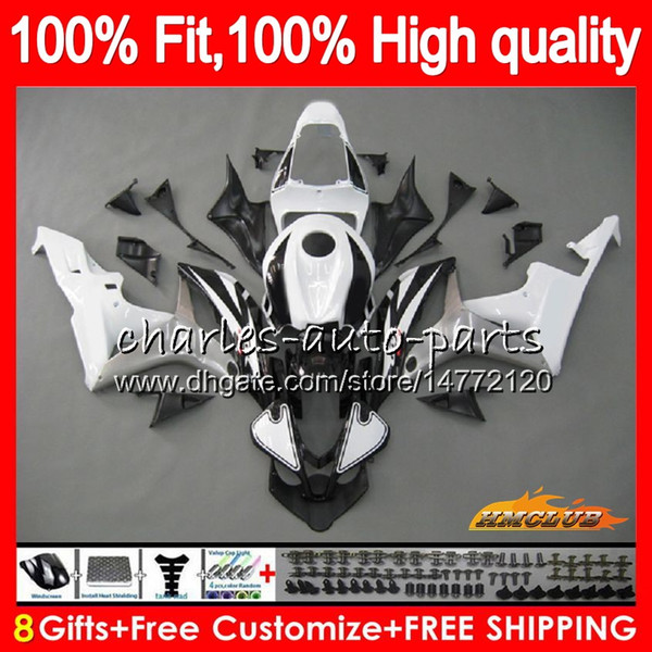 Injection For HONDA white glossy CBR600RR CBR600 CBR 600 RR CC 2007 08 67NO.167 100%Fit CBR600F5 600RR CBR 600F5 600CC F5 07 2008 Fairings