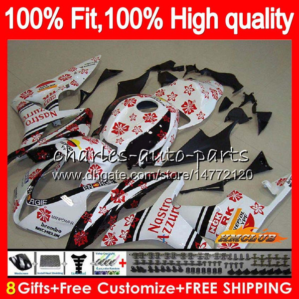 OEM Injection For HONDA CBR600 CBR 600 RR CC 600RR 2007 2008 67NO.92 CBR600RR CBR600F5 600F5 600CC F5 07 08 Fairing 100% Fit flower white