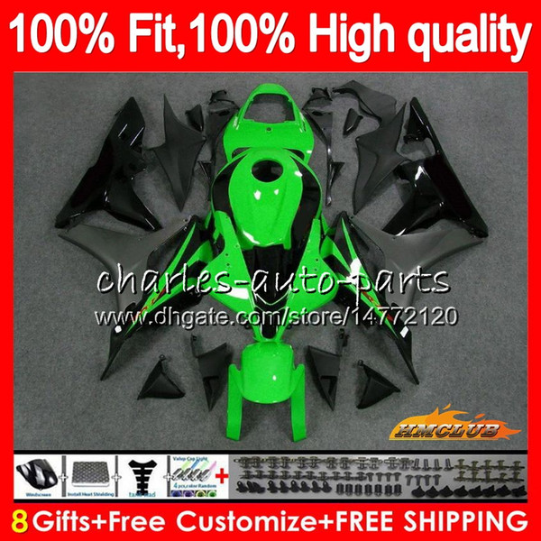 OEM Injection For HONDA CBR600 CBR 600 RR CC 600RR 2007 2008 67NO.110 CBR600RR factory green CBR600F5 600F5 600CC F5 07 08 Fairing 100% Fit