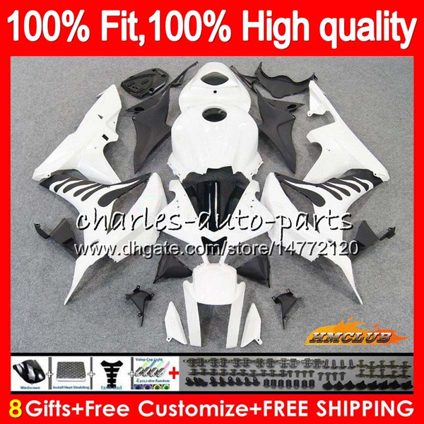 OEM Injection For HONDA CBR600 CBR 600 RR CC 600RR 2007 2008 glossy white 67NO.77 CBR600RR CBR600F5 600F5 600CC F5 07 08 Fairing 100% Fit