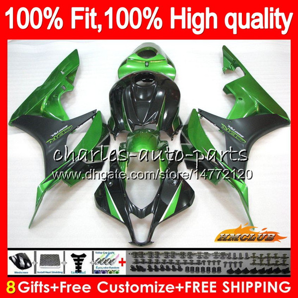 OEM Injection For HONDA green black CBR600 CBR 600 RR CC 600RR 2007 2008 67NO.121 CBR600RR CBR600F5 600F5 600CC F5 07 08 Fairing 100% Fit