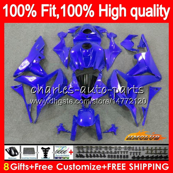 100% Fit Injection For HONDA CBR600 CBR 600 RR CC 600RR 600F5 67NO.33 all blue top CBR600F5 CBR600RR 600CC F5 07 08 2007 2008 OEM Fairings