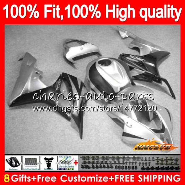 OEM Injection For HONDA CBR600 CBR 600 RR CC 600RR silvery gloss 2007 2008 67NO.120 CBR600RR CBR600F5 600F5 600CC F5 07 08 Fairing 100% Fit