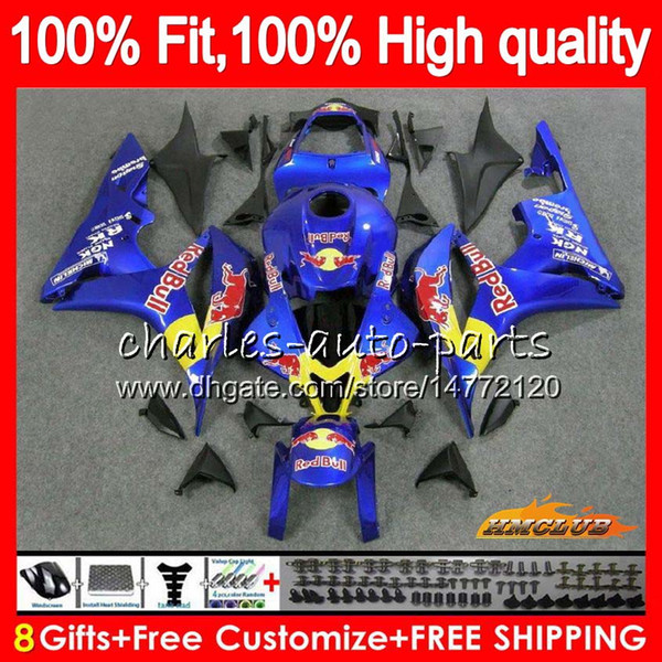 100%Fit Injection For HONDA CBR 600 RR CC 600RR 600F5 CBR600RR F5 07 08 67HC.28 CBR600F5 600CC CBR600 RR 2007 2008 OEM Fairing yellow red