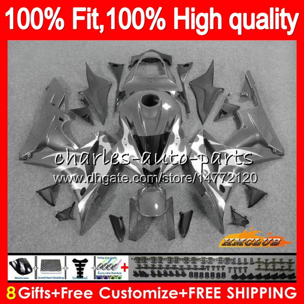 Injection For HONDA CBR600RR CBR600 CBR 600 RR CC 2007 08 67NO.138 grey flames 100%Fit CBR600F5 600RR CBR 600F5 600CC F5 07 2008 Fairings