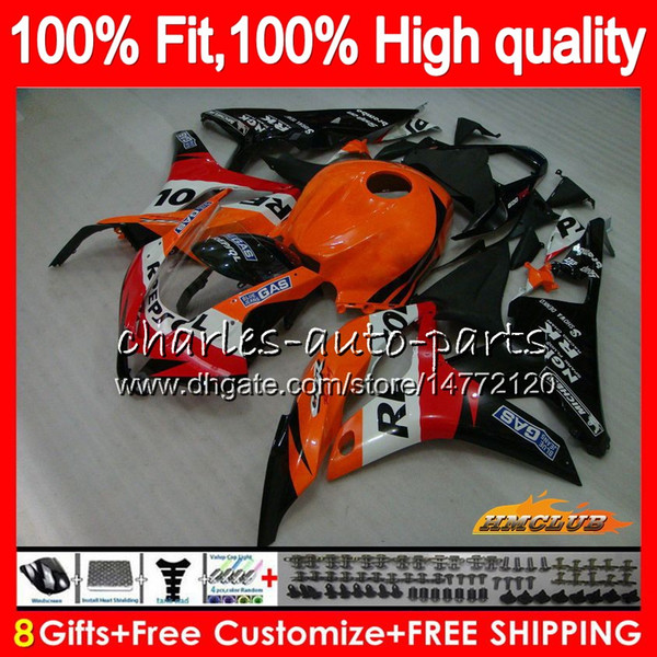 OEM Injection For HONDA Repsol orange CBR600 CBR 600 RR CC 600RR 2007 2008 67NO.124 CBR600RR CBR600F5 600F5 600CC F5 07 08 Fairing 100% Fit