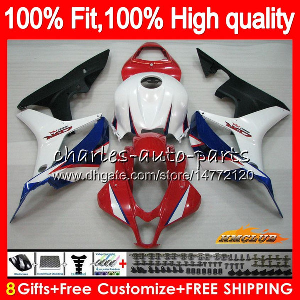 100% Fit Injection For HONDA CBR600 CBR 600 RR CC 600RR 600F5 67NO.72 CBR600F5 CBR600RR 600CC F5 07 08 2007 2008 OEM Fairings red white hot