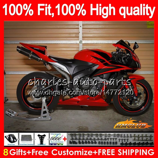 Injection For HONDA CBR600RR factory red CBR600 CBR 600 RR CC 2007 08 67NO.126 100%Fit CBR600F5 600RR CBR 600F5 600CC F5 07 2008 Fairings