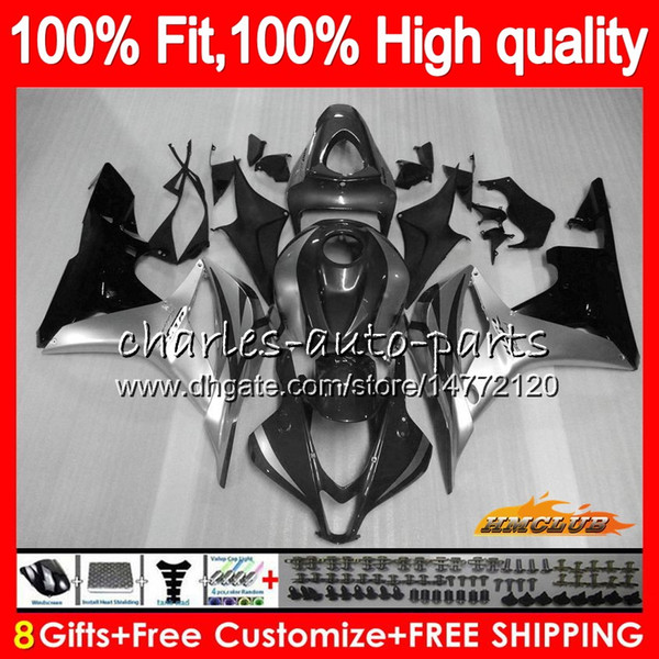 Injection For HONDA grey silvery CBR600RR CBR600 CBR 600 RR CC 2007 08 67NO.135 100%Fit CBR600F5 600RR CBR 600F5 600CC F5 07 2008 Fairings