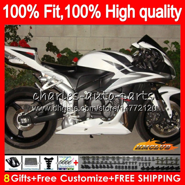 Injection For HONDA CBR600RR CBR600 CBR 600 RR CC 2007 08 67NO.162 100%Fit white stock CBR600F5 600RR CBR 600F5 600CC F5 07 2008 Fairings