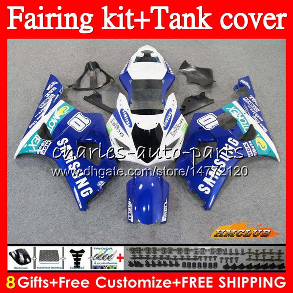 OEM Body +Tank For SUZUKI GSX R1000 GSXR-1000 GSXR1000 2003 2004 87HC.53 GSX-R1000 K3 03 Bodywork GSXR 1000 03 04 Fairings kit blue glossy