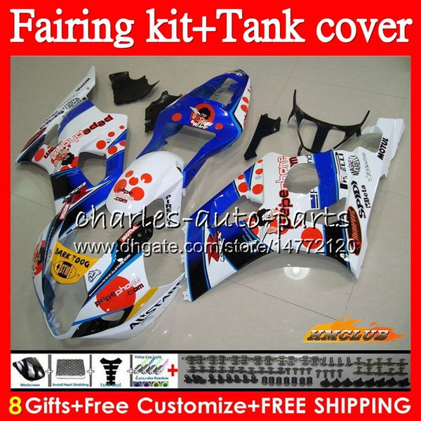 OEM Body +Tank For SUZUKI GSX R1000 GSXR-1000 GSXR1000 2003 2004 87HC.71 Pepephone NEW GSX-R1000 K3 03 Bodywork GSXR 1000 03 04 Fairings kit