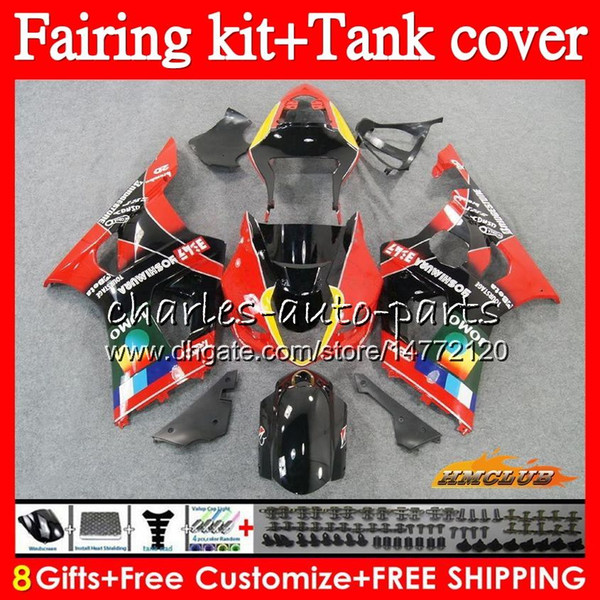 OEM Body +Tank For SUZUKI red JOMO hot GSX R1000 GSXR-1000 GSXR1000 2003 2004 87HC.73 GSX-R1000 K3 03 Bodywork GSXR 1000 03 04 Fairings kit