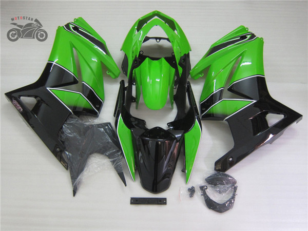 Custom Injection Fairings for KAWASAKI Ninja 250R 08 09 10 11 14 ZX250R 2008-2014 green black body repair fairing kit