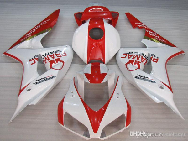 Injection mould Fairings for Honda CBR1000RR 2006 2007 red white fairing kit CBR 1000 RR 06 07 GD26