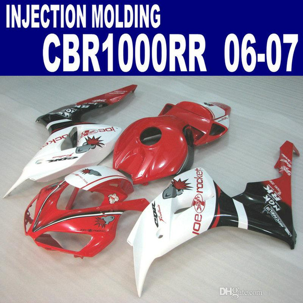 Injection mould fairing body kit for HONDA fairings CBR1000RR 06 07 red white black bodywork CBR 1000 RR 2006 2007 VV8