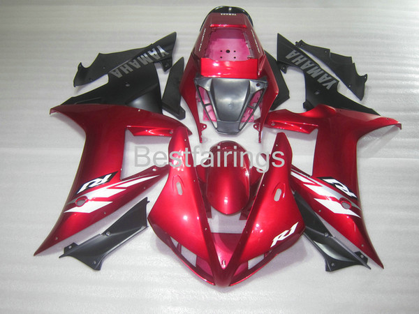 Hot sale Injection molding fairing kit for YAMAHA R1 2002 2003 red black fairings YZF R1 02 03 HA14