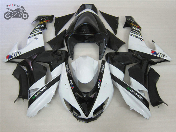 Brand New fairing kits for KAWASAKI Ninja ZX10R 2006 2007 white black Chinese fairings bodywork ZX 10R 06 07 ZX-10R