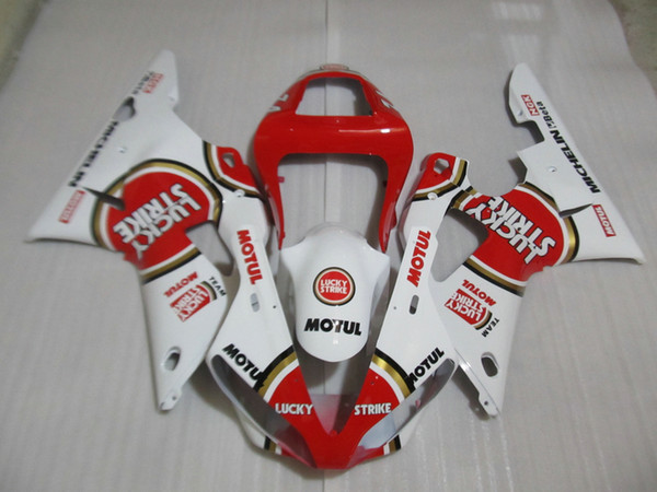 High quality Fairing kit for Yamaha YZF R1 2000 2001 white red fairings set YZFR1 00 01 OT13