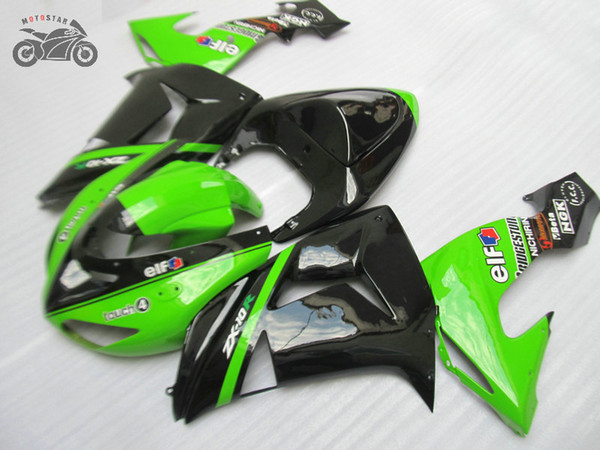 High quality fairing kits for KAWASAKI Ninja ZX10R 2006 2007 green black Chinese aftermarket fairings kit ZX 10R 06 07 ZX-RR ZX-10R