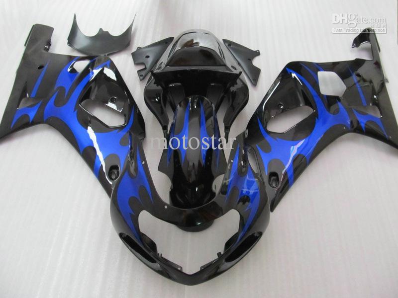 Blue/black fairing kit for SUZUKI GSXR 600 750 K1 GSXR600 01 02 03 GSX-R750 2001 2002 2003 fairings set