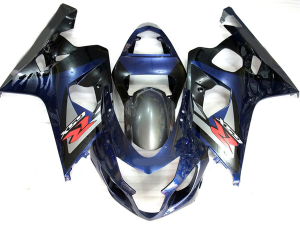 High grade faring kit for SUZUKI GSXR600 GSXR750 04 05 K4 aftermarket GSX-R600/750 2004 2005 blue black fairings set RR11