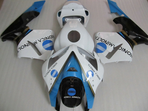 Injection molded plastic fairing kit for Honda CBR600RR 05 06 white blue black fairings set CBR600RR 2005 2006 OT11