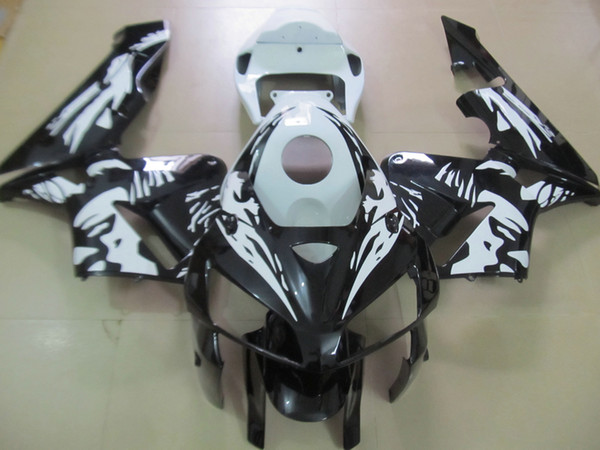 Injection molding fairing kit for Honda CBR600RR 05 06 white black fairings set CBR600RR 2005 2006 OT01