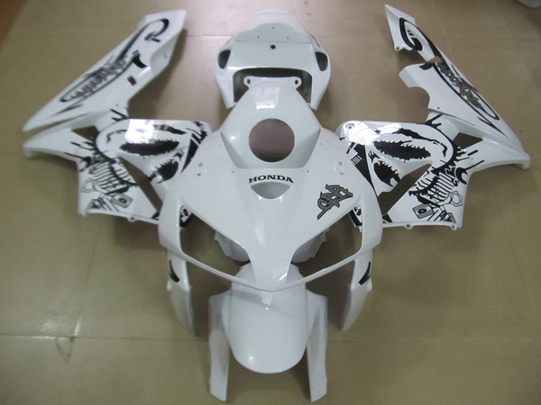 Injection molding high quality fairing kit for Honda CBR600RR 05 06 white black fairings set CBR600RR 2005 2006 OT04