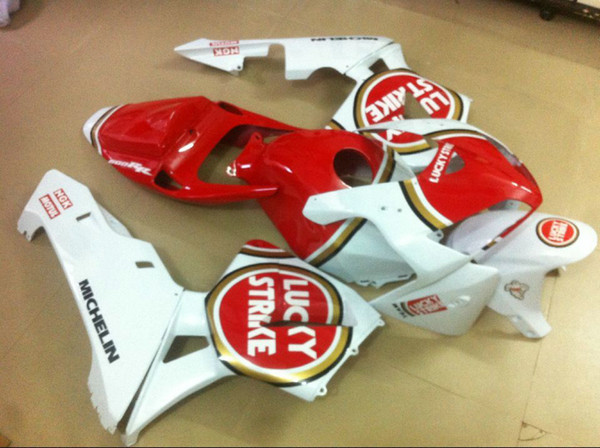 Injection mold free customize fairing kit for Honda CBR600RR 05 06 red white fairings set CBR600RR 2005 2006 OT21