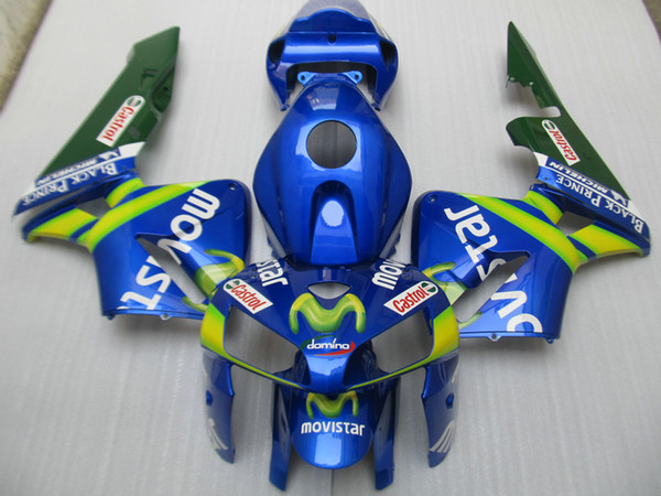 Injection mold 100% fit for Honda CBR600RR 05 06 blue green fairings set CBR600RR 2005 2006 OT22