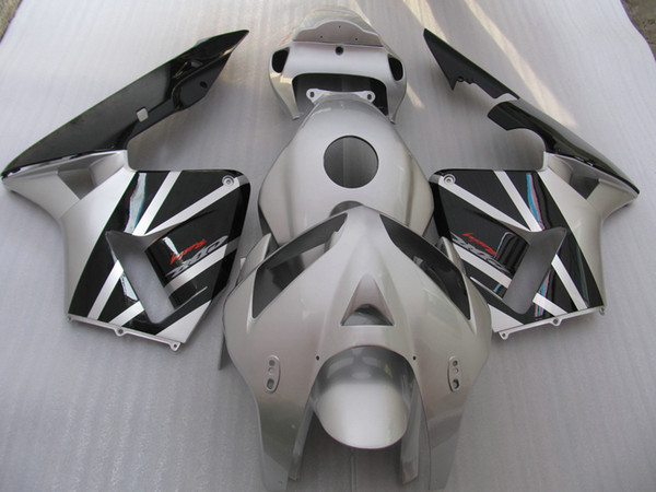 Injection molding high quality fairing kit for Honda CBR600RR 05 06 silver black fairings set CBR600RR 2005 2006 OT06