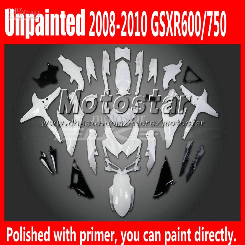 Unpainted fairing fo 2008 2009 2010 suzuki GSXR 600 750 fairings K8 GSXR600 GSXR750 08 09 10 GSX-R 600 750 fairing kit