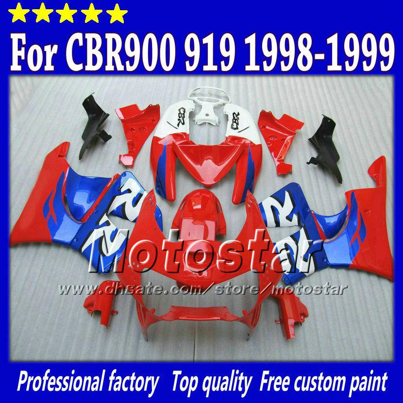 Road racing bodywokr parts for HONDA fairing body fairings CBR900RR 919 CBR 1999 CBR919RR 1998 CBR919 98 99 custom abs fairing