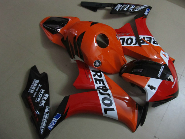 Injection molding fairing kit for HONDA CBR1000RR 2008-2011 orange black fairings set CBR1000RR 08 09 10 11 OT01