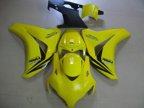 Injection molded top selling fairing kit for HONDA CBR1000RR 2008-2011 yellow black fairings set CBR1000RR 08 09 10 11 OT22