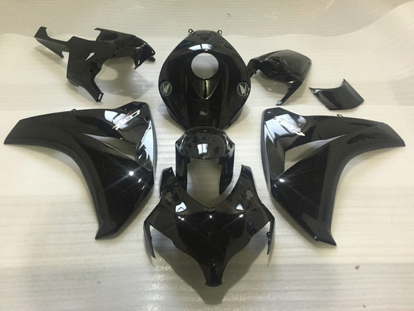 Injection molded ABS plastic fairing kit for HONDA CBR1000RR 2008-2011 glossy black fairings set CBR1000RR 08 09 10 11 OT24