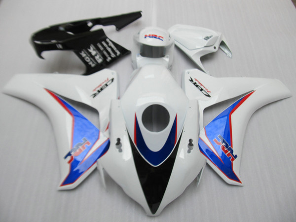 Injection molding plastic fairing kit for HONDA CBR1000RR 2008-2011 white blue black fairings set CBR1000RR 08 09 10 11 OT06