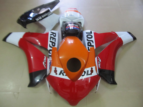 Injection molding plastic fairing kit for HONDA CBR1000RR 2008-2011 orange red black fairings set CBR1000RR 08 09 10 11 OT04