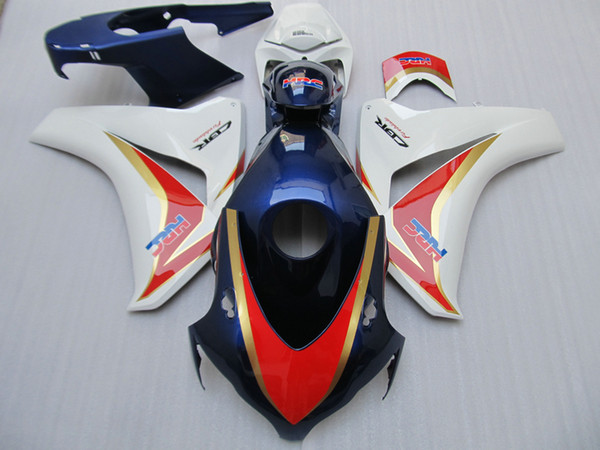 Injection molded top selling fairing kit for HONDA CBR1000RR 2008-2011 deep blue white fairings set CBR1000RR 08 09 10 11 OT23