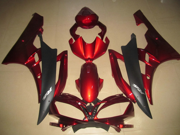 Injection molding fairing kit for Yamaha YZF R6 2006 2007 wine red black fairings set YZFR6 06 07 OT09