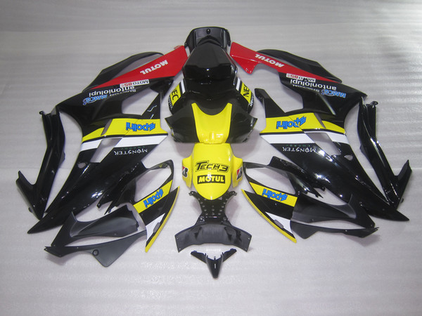 Injection molding free customize fairing kit for Yamaha YZF R6 06 07 yellow red black fairings set YZFR6 2006 2007 OT32