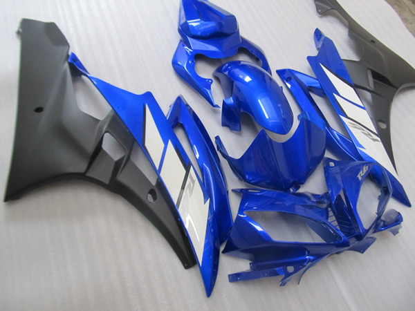 Injection molding bodywork fairing kit for Yamaha YZF R6 2006 2007 blue black fairings set YZFR6 06 07 OT16