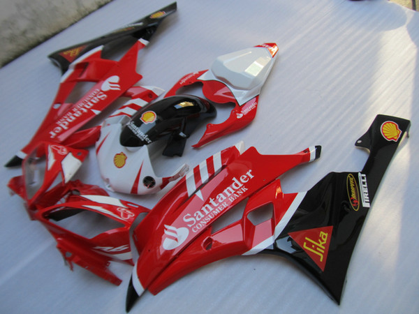 Injection molding fairing kit for Yamaha YZF R6 2006 2007 red white black fairings set YZFR6 06 07 OT08