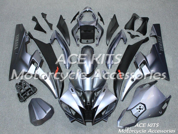 ACE KITS Motorcycle fairing For YAMAHA YZF R6 2006-2007 Injection or Compression Bodywork shocking black silver NO.2263